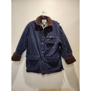 High Sierra Barn Jacket Mens Small Blue Corduroy Collar Quilted Workwear Coat